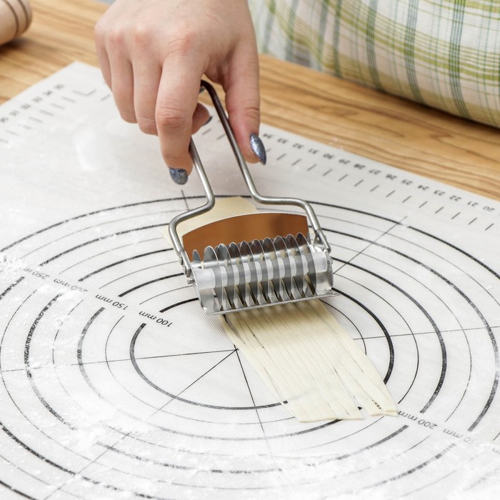 Нож для нарезания домашней лапши KONFINETTA «Профи», 5 мм, 17.5×7.5×3 см, серебристый - Фото 1