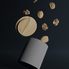 Банка для хранения сыпучих продуктов «Дымка», 1,1 л, 12×13 см, с бамбуковой крышкой, керамическая, цвет бежевый - Фото 5