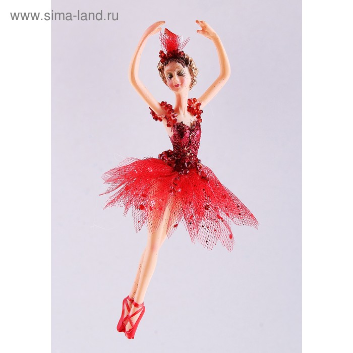 украшение новогоднее балерина 18*9*6 см ярко красная brise - Фото 1