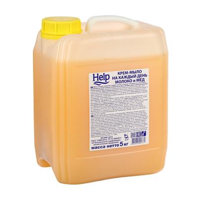Крем- мыло Help «Молоко и мед», жидкое, канистра, 5 л