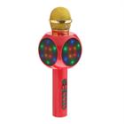 Колонка-микрофон для караоке WS-1816ch, 2х3 Вт, 1800 мАч, подсветка, красный - фото 9142505