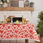 Скатерть «Этель» Red hearts 149×110 см, 100% хлопок, саржа 190 г/м² - Фото 1