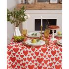 Скатерть «Этель» Red hearts 149×110 см, 100% хлопок, саржа 190 г/м² - Фото 5