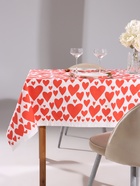 Скатерть «Этель» Red hearts 149×180 см, 100% хлопок, саржа 190 г/м² - Фото 2