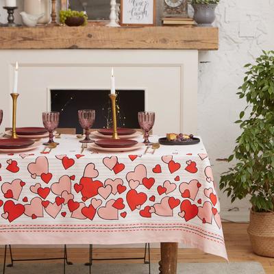 Скатерть «Этель» Cat's love 149×220 см, 100% хлопок, саржа 190 г/м²