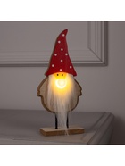 Светодиодная фигура «Дед Мороз» 7×22×5 см, дерево, от батареек LR1130×3, свечение тёплое белое - Фото 4