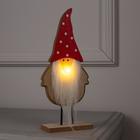 Светодиодная фигура «Дед Мороз» 9 × 25 × 6 см, дерево, батарейки CR2032 (в комплекте), свечение тёплое белое - Фото 1