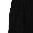 Полотенце банное Экономь и Я "Килт с карманом" 50х150 см, цвет чёрный, 100% хлопок, 320 г/м2 - Фото 4