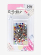 Булавки портновские, стеклянная головка, 30 мм, 100 шт., разноцветные - Фото 4