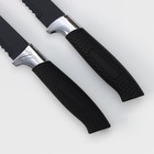 Нож кухонный с антиналипающим покрытием Доляна «Супер-блэк», лезвие 20 см, хлебный, цвет чёрный - фото 4317502