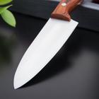Нож кухонный Доляна «Оплот», 15,5 см, цельнометаллический, цвет коричневый - Фото 2