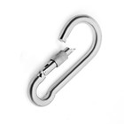 Карабин монтажный с фиксатором ТУНДРА krep, DIN5299D, 12×140 мм, оцинкованный, 1 шт. - Фото 5