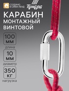 Карабин винтовой ТУНДРА krep, М10, оцинкованный, 1 шт. - Фото 1