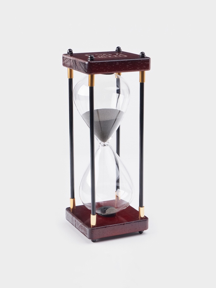 Часы песочные «Бесконечность», на 30 минут, 25×9.5 см, чёрный песок