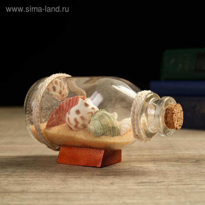 Сувенир в бутылке "Ракушки" 12*6*6см, микс - Фото 1