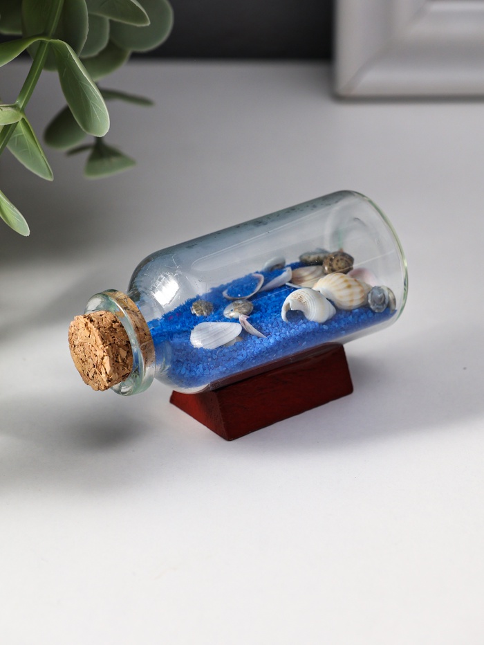 Фигурка «Сувенир в бутылке. Ракушки», 6×2.5×3.5 см, МИКС - Фото 1