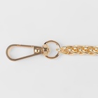 Цепочка для сумки, с карабинами, железная, 7×7 мм, 120 см, цвет золотой - Фото 2