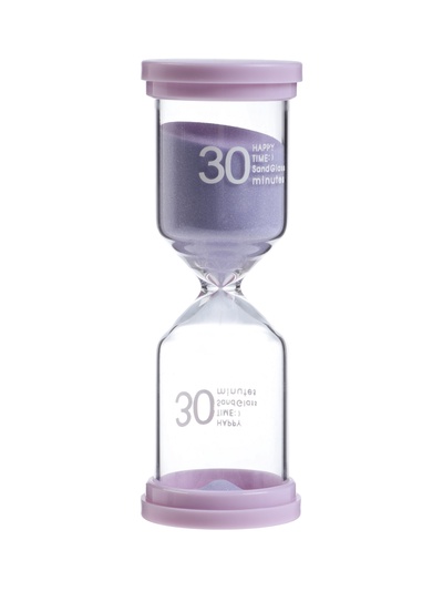 Часы песочные Happy time, на 30 минут, 4.4×12.6 см, сиреневые