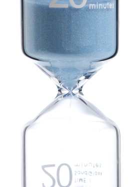 Песочные часы Happy time, на 20 минут, 4.4 х 12.6 см, голубые