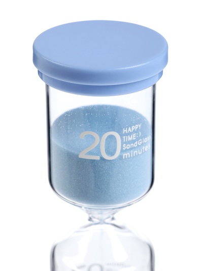 Часы песочные Happy time, на 20 минут, 4.4×12.6 см, голубые