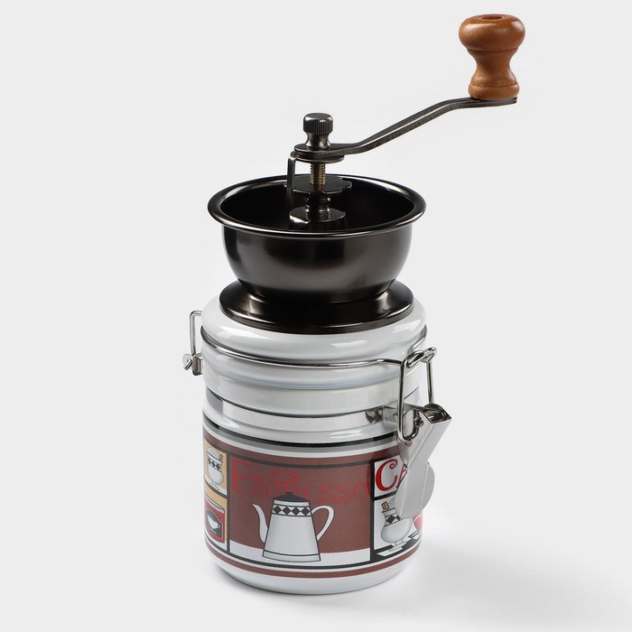 Кофемолка ручная Доляна «Латте», 17×12.2 см, керамический механизм - Фото 1