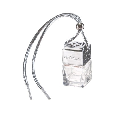 Флакон под ароматизатор в машину, подвесной, Car Parfume 8 мл, хром