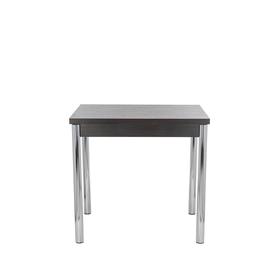 Стол раздвижной Leset Марсель 1Р, металл хром, венге 800/1470х600х750