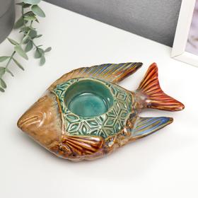 Подсвечник керамика на 1 свечу "Морская рыбка" 5х18,5х11 см
