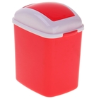 Контейнер для мусора с плавающей крышкой 15*10*17 см, красный - Фото 1