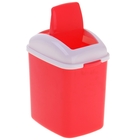 Контейнер для мусора с плавающей крышкой 15*10*17 см, красный - Фото 2