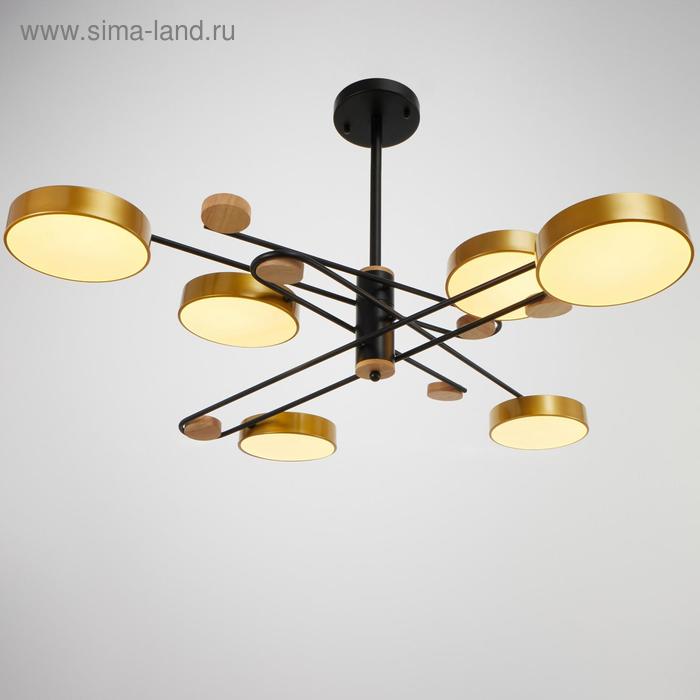 Светильник 35452/6 LED 144 Вт 3000-6000К черный-золото 112×96×22 см BayerLux - Фото 1