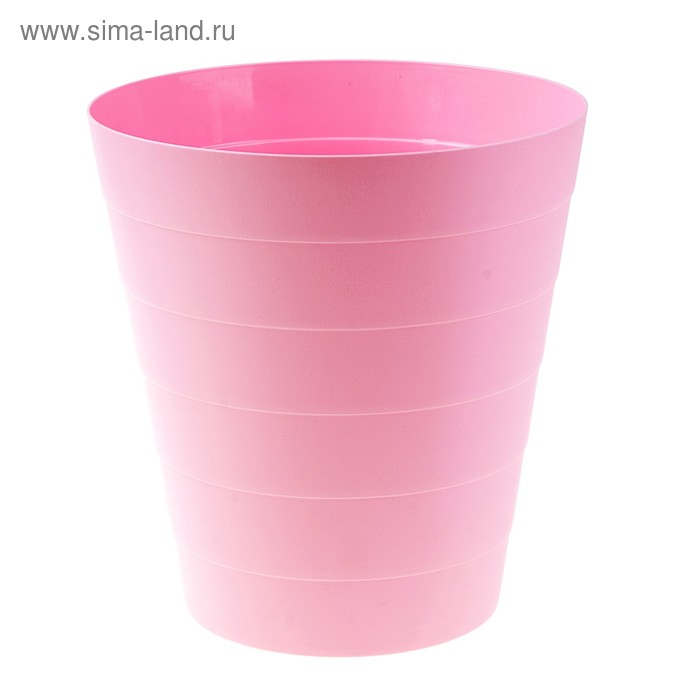 Ведро для мусора, цвет розовый - Фото 1