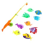 Рыбалка «Морские жители» 9 рыбок, 1 удочка, МИКС - фото 21182423