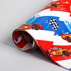 Бумага упаковочная глянцевая двусторонняя, Тачки, 60х90 см (комплект 10 шт) - фото 38564043