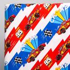 Бумага упаковочная глянцевая двусторонняя, Тачки, 60х90 см (комплект 10 шт) - фото 38564044