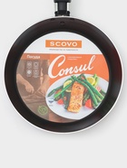 Сковорода Consul, d=20 см, стеклянная крышка, пластиковая ручка, антипригарное покрытие, алюминий, чёрная - Фото 9