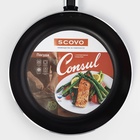 Сковорода Consul, d=22 см, стеклянная крышка, антипригарное покрытие, алюминий, чёрная - Фото 8