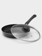 Сковорода Consul, d=24 см, стеклянная крышка, пластиковая ручка, антипригарное покрытие, алюминий, чёрная - Фото 2