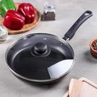 Сковорода Consul, d=24 см, стеклянная крышка, пластиковая ручка, антипригарное покрытие, алюминий, чёрная - Фото 11