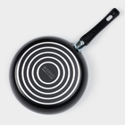 Сковорода Consul, d=24 см, стеклянная крышка, пластиковая ручка, антипригарное покрытие, алюминий, чёрная - Фото 8