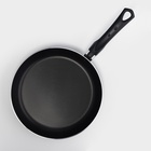 Сковорода Consul, d=26 см, пластиковая ручка, стеклянная крышка, антипригарное покрытие, алюминий, чёрная - Фото 4