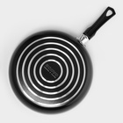 Сковорода Consul, d=26 см, пластиковая ручка, стеклянная крышка, антипригарное покрытие, алюминий, чёрная - Фото 6