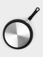 Сковорода Consul, d=28 см, пластиковая ручка, стеклянная крышка, антипригарное покрытие, алюминий, чёрная 689057