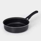 Сотейник Consul, 1,5 л, d=20 см, пластиковая ручка, стеклянная крышка, антипригарное покрытие, цвет чёрный - Фото 3