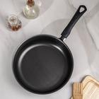 Сотейник Consul, 2.8 л, d=24 см, стеклянная крышка, пластиковая ручка, антипригарное покрытие, алюминий, чёрная - Фото 2