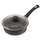 Сотейник Consul, 2.8 л, d=24 см, стеклянная крышка, пластиковая ручка, антипригарное покрытие, алюминий, чёрная - Фото 7