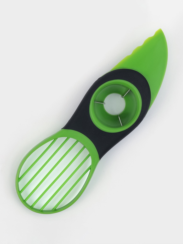 Нож для авокадо Доляна, чёрно-зелёный - Фото 1