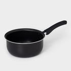 Ковш Consul d=18 см, 2 л, пластиковая ручка, стеклянная крышка, антипригарное покрытие, цвет чёрный - Фото 3