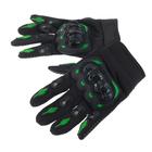 Перчатки мотоциклетные с защитными вставками, пара, размер XL, черно-зеленый - Фото 4
