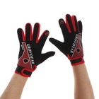 Перчатки мотоциклетные, межсезонные, одноразмерные, черно-красный - Фото 1